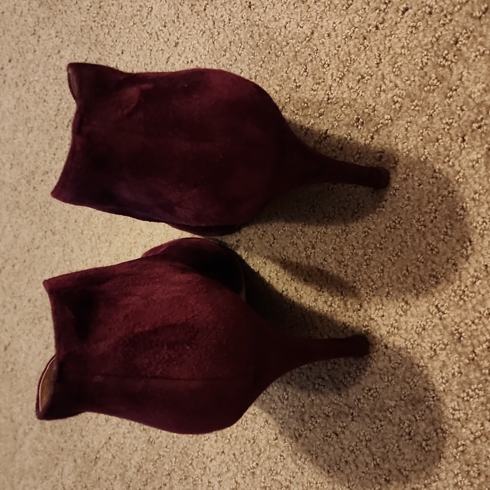 Halogen Open Toe Suede Booties Size 8 | Color: Ma… - image 3